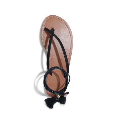 Rasteira Tassel Olho Grego Azul