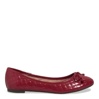 Sapatilha Matelassê Napa Vermelho Laço