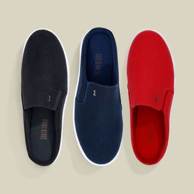 Tênis Slip On Mule Tecido Vermelho