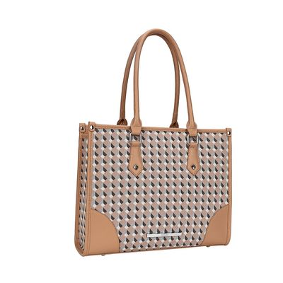 Bolsa Knit Cubos Bege