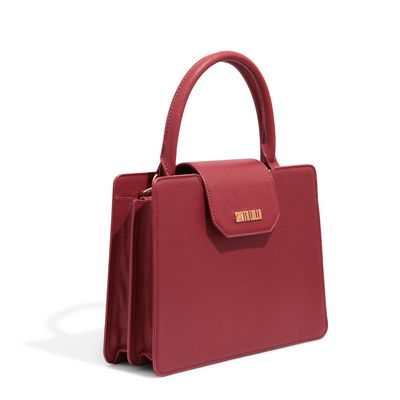 Bolsa Quadrada Risco Vinho