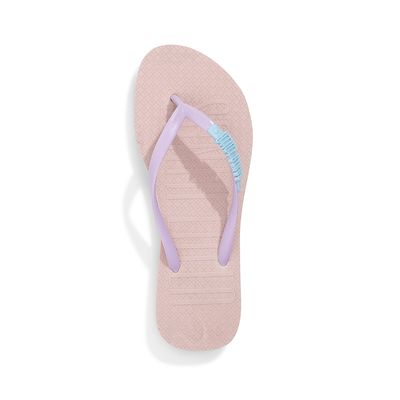 Flip Flop Borracha Rosa e Lilás