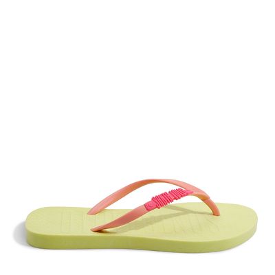 Flip Flop Borracha Verde e Laranja