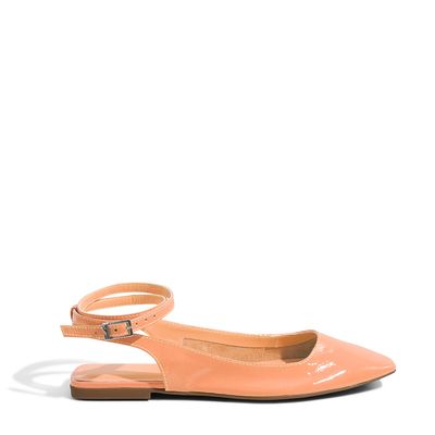 Sapatilha Verniz Show Amarração Laranja