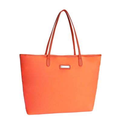 Bolsa Shopper Nylon Laranja Neon