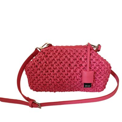 Bolsa Pouch Tramado Rosa Camélia