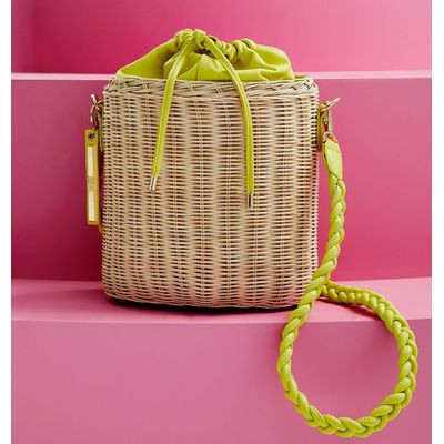 Bolsa Bucket Palha Verde Avocado