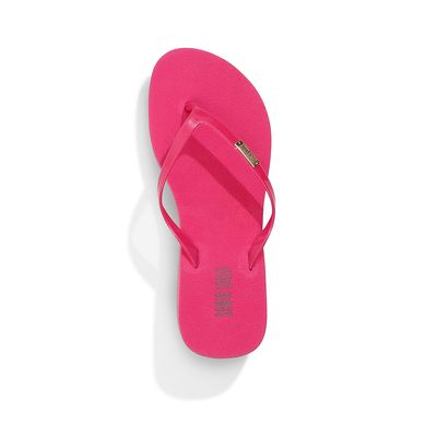 Flip Flop Borracha Plataforma Pink e Vermelho