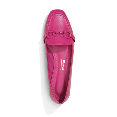 Mocassim Couro Corrente Pink