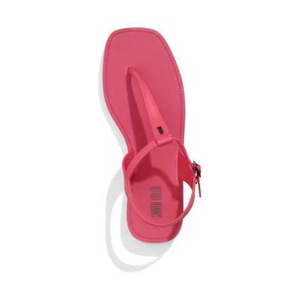 Rasteira Thong Borracha Rosa Camélia