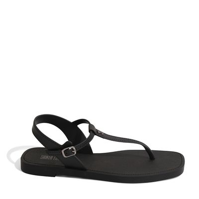 Rasteira Thong Borracha Preta