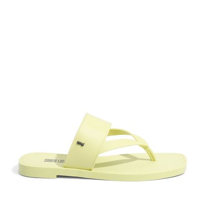 Flip Flop Tira Bico Quadrado Verde Avocado