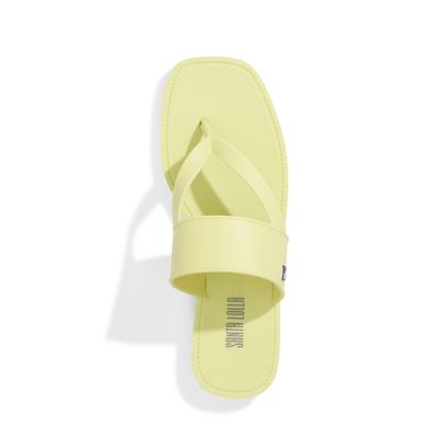 Flip Flop Tira Bico Quadrado Verde Avocado