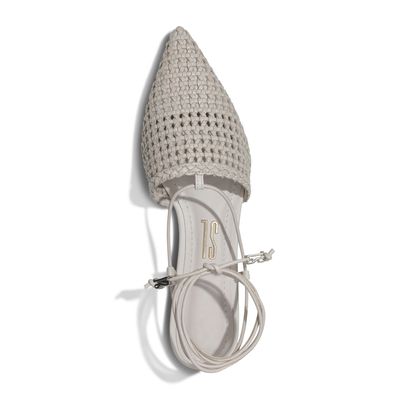 Sapatilha Tressê Amarração Off White