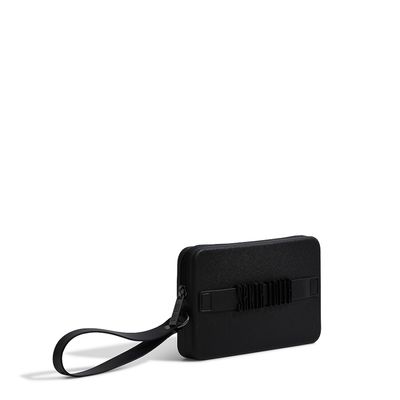 Clutch Borracha Preto Alça De Mão