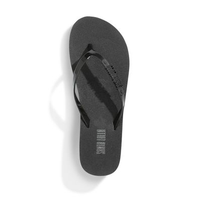 Flip Flop Emborrachada Plataforma Preta