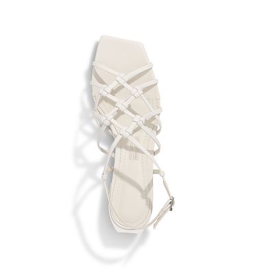 Rasteira Tira Cruzada Nó Off White
