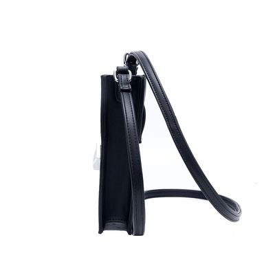 Bolsa Phone Bag Linho Preto e Branco