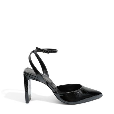 Scarpin Slingback Verniz Show Preto