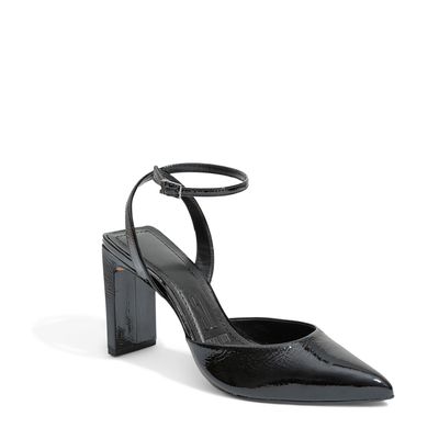 Scarpin Slingback Verniz Show Preto