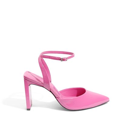 Scarpin Slingback Verniz Show Rosa