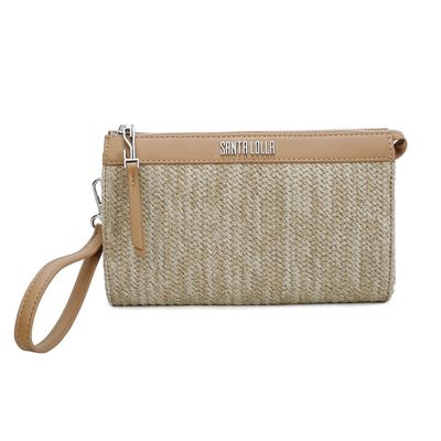 Clutch Palha Bege