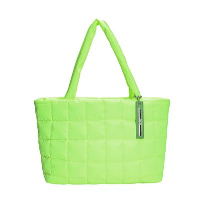 Bolsa Nylon Grande Matelassê Verde Neon