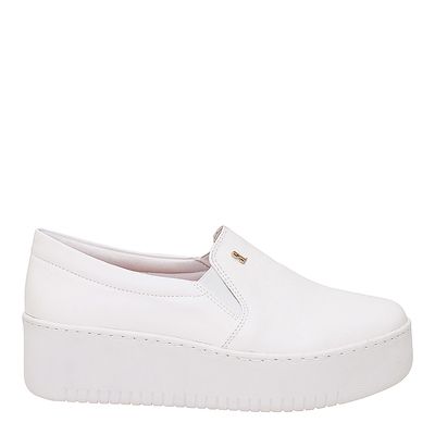 Tênis Slip On Plataforma Branco