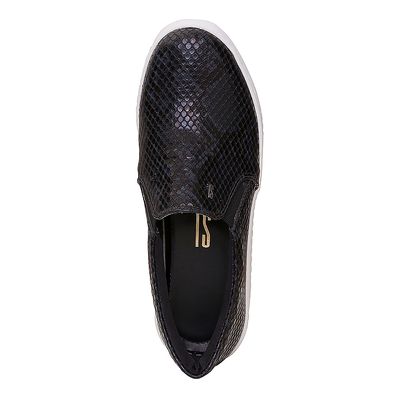 Tênis Slip On Textura Animal Print Preto