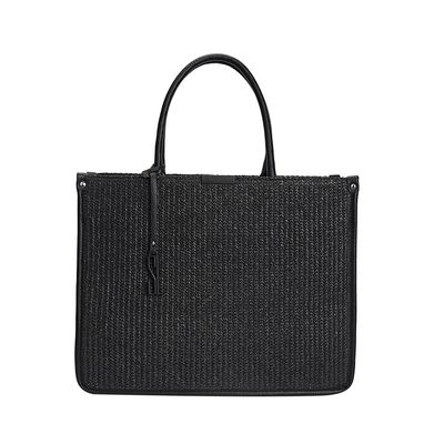 Bolsa Grande Palha Preta