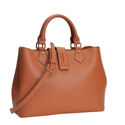 Bolsa Shopper Botão Caramelo
