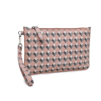 Clutch Risco Cubos Bege