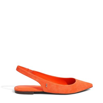 Sapatilha Acamurçada Slingback Laranja