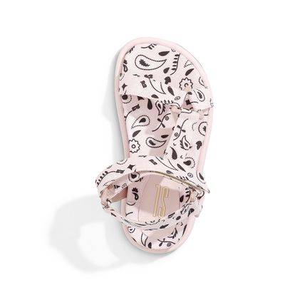 Rasteira Infantil Rosa Lona Bandada