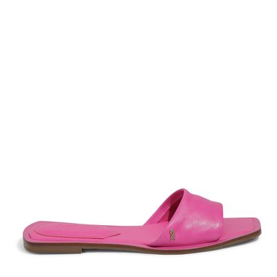 Rasteira Couro Soft Rosa