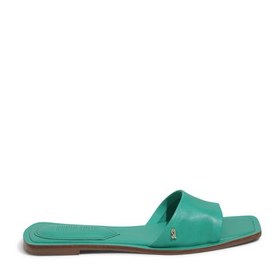 Rasteira Couro Soft Verde