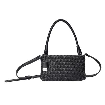 Bolsa Baguete Cubos Texturizada Preta