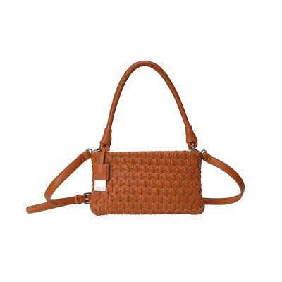 Bolsa Baguete Cubos Texturizada Caramelo