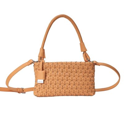 Bolsa Baguete Cubos Texturizada Hot Laranja Peach
