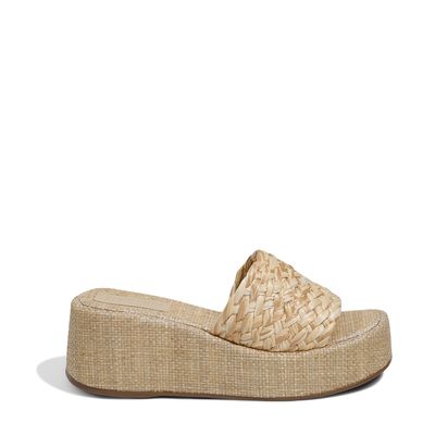 Espadrille Trançada Plataforma Bege
