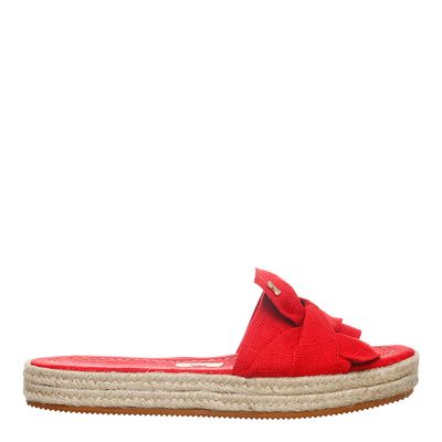 Espadrille Tecido Laço Vermelho
