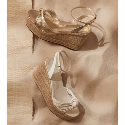 Sandália Anabela Soft Off White