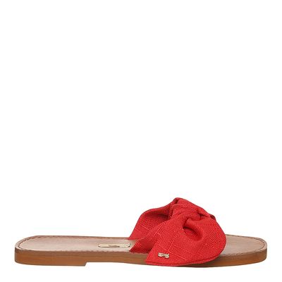 Rasteira Tecido Laço Vermelho