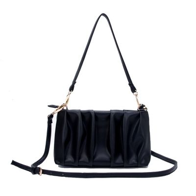 Bolsa Baguete Franzida Preta