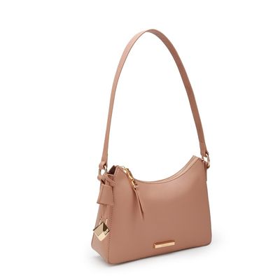 Bolsa Meia Lua Média Nude Rosado