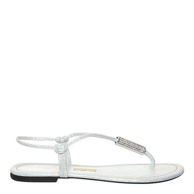 Rasteira Tecido Shine Strass Prata