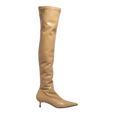 Bota Over Napa Soft Cano Alto Bege