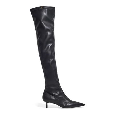 Bota Over Napa Stretch Cano Alto Preto