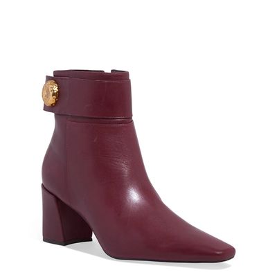 Bota Couro Nobre Roxo Cano Baixo Metal