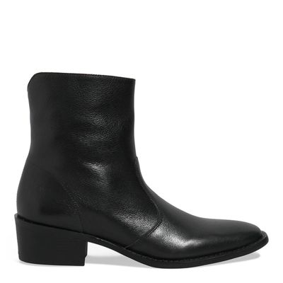 Bota Couro Floater Cano Médio Preta